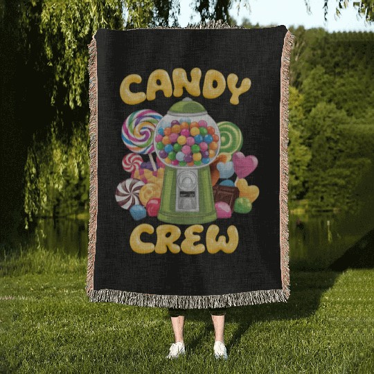 Candy Security Crew Lollipop Gummy Sweet Birthday Woven Blankets