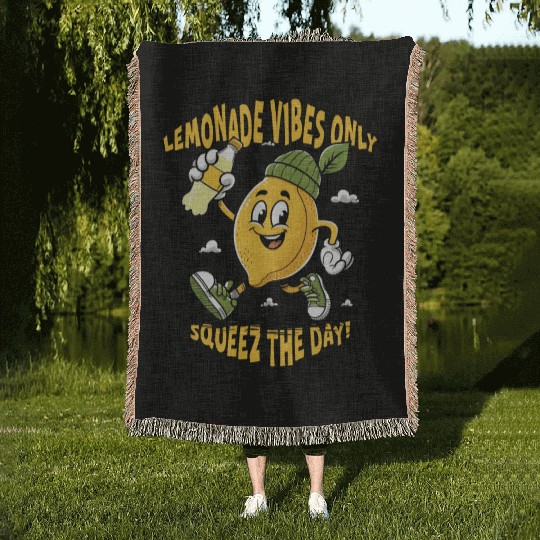 Lemonade Vibes Only Woven Blankets