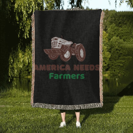 America Needs Farmers Woven Blankets