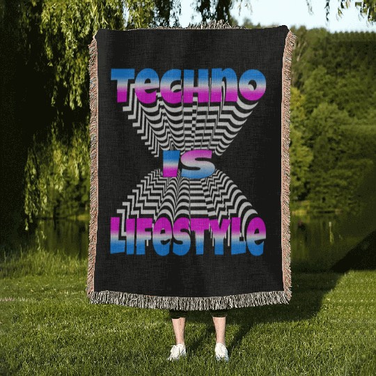 Techno Is Lifestyle Woven Blankets
