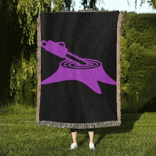 Chainsaw Tree Felling Lumberjack Forest Stump Wood Woven Blankets