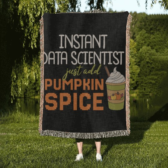 Data Scientist Thanksgiving Pumpkin Spice Woven Blankets