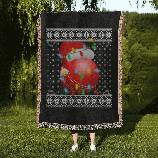 Cricket Ball Christmas Woven Blankets