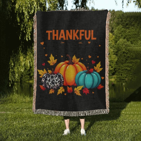 One Thankful Principal Thanksgiving Principal Fall Woven Blankets