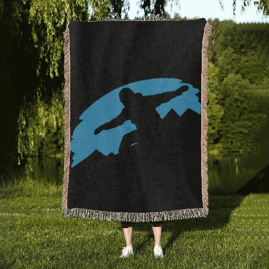 Snowboard Snowboarder Snowboarding Winter Sports Woven Blankets