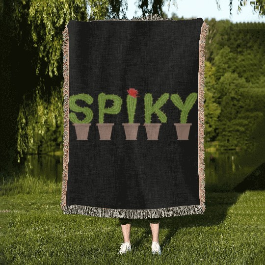 Spiky Cactus Woven Blankets