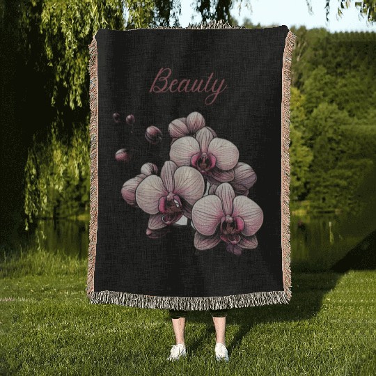 Orchid Elegance: A Symbol of Timeless Beauty Woven Blankets