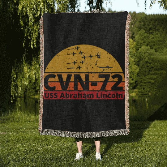US Aircraft Carrier CVN 72 USS Abraham Lincoln Woven Blankets