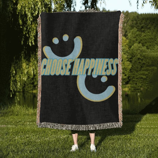 Choose Happiness | phozos Woven Blankets