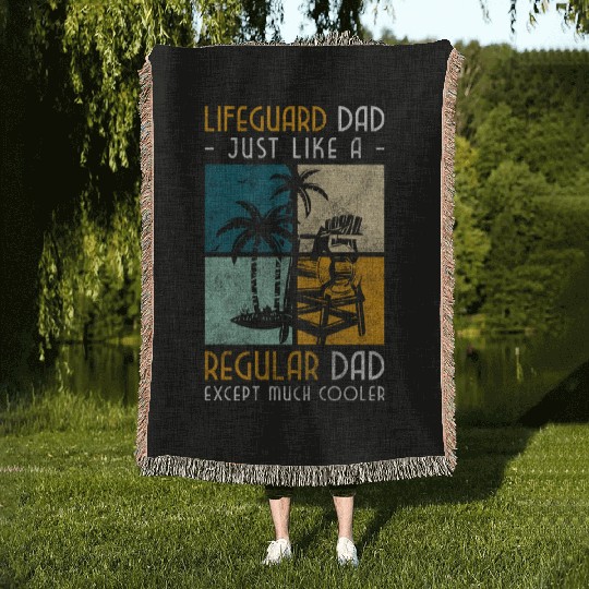 Lifeguard Edge Of The Pool Swimming Woven Blankets
