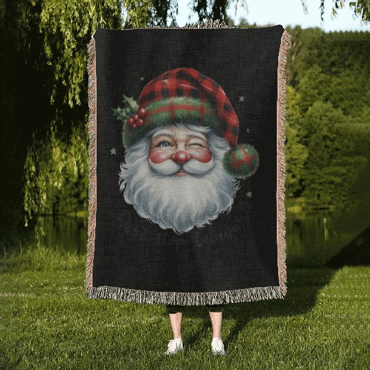 Don t Stop Believin, Santa Christmas Woven Blankets
