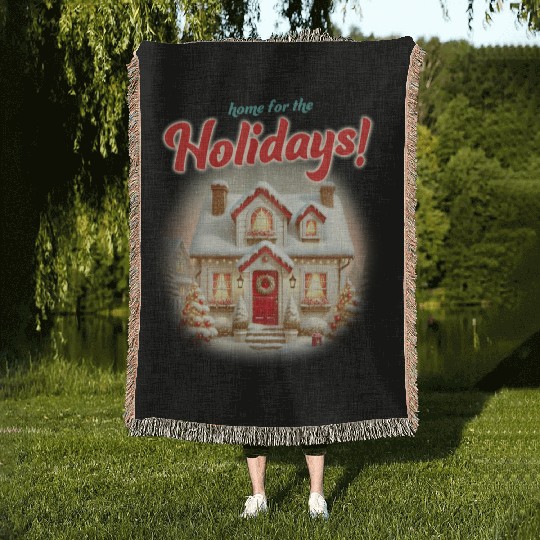 Home for the Holidays, Merry Christmas Woven Blankets