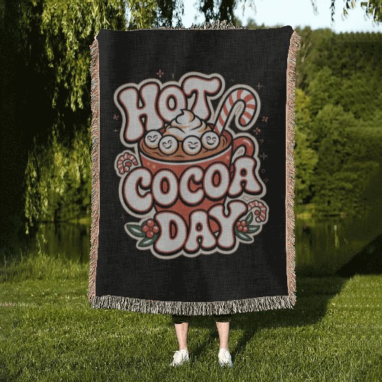 Hot Cocoa Day Woven Blankets