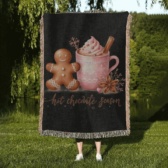 Hot Chocolate Season Woven Blankets