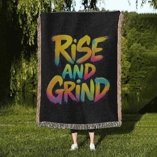 Rise And Grind Woven Blankets