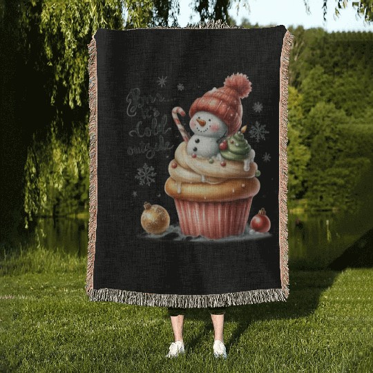 Snowman Christmas, Merry Christmas Woven Blankets