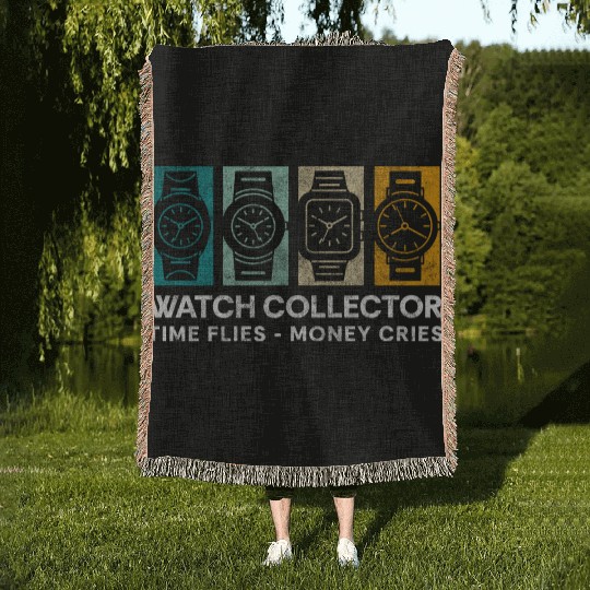 Watch Collector Watchmaker Time Old School Woven Blankets