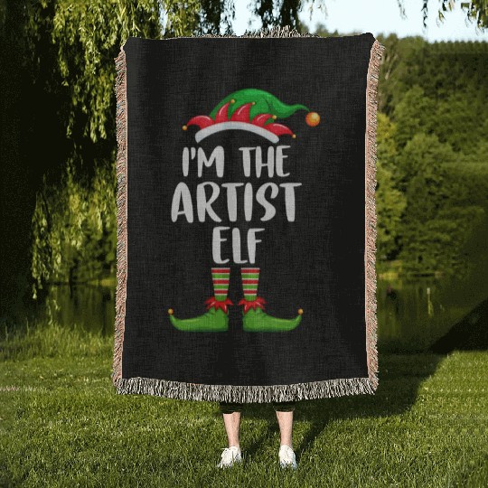 I'm The Artist Elf Woven Blankets Matching Family Christmas