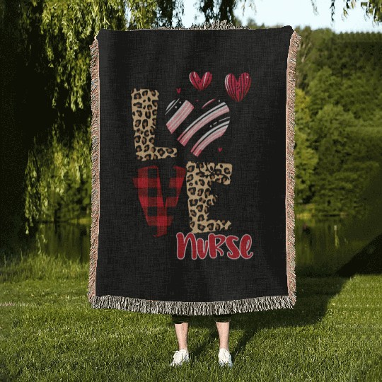 Valentines Retro, Happy Valentine Day Woven Blankets