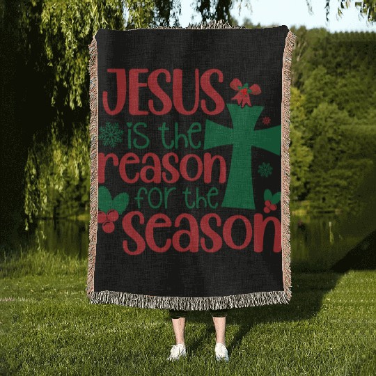Jesus is the Reason for the Season, Christmas Woven Blankets