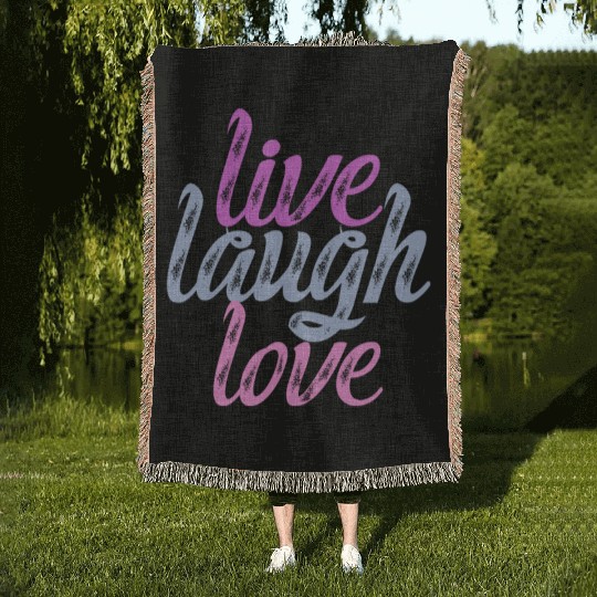 Live Laugh Love - Embrace the Joy Woven Blankets