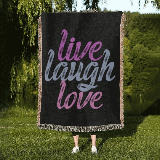 Live Laugh Love - Embrace the Joy Woven Blankets