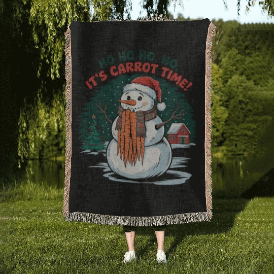 It's carrot time Woven Blankets