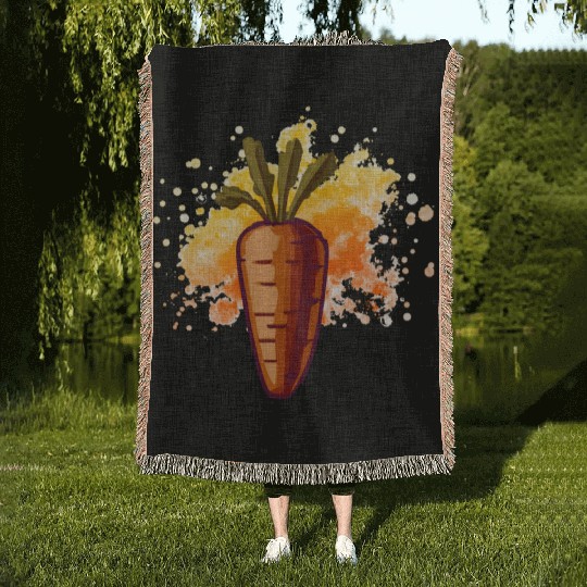 Vegetarian Veganer Carrot Woven Blankets