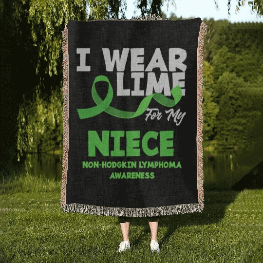 Non-Hodgkin Lymphoma Awareness Wear Lime Niece Woven Blankets
