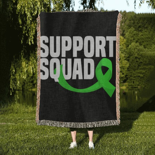 Non-Hodgkin Lymphoma Awareness Support Squad Woven Blankets
