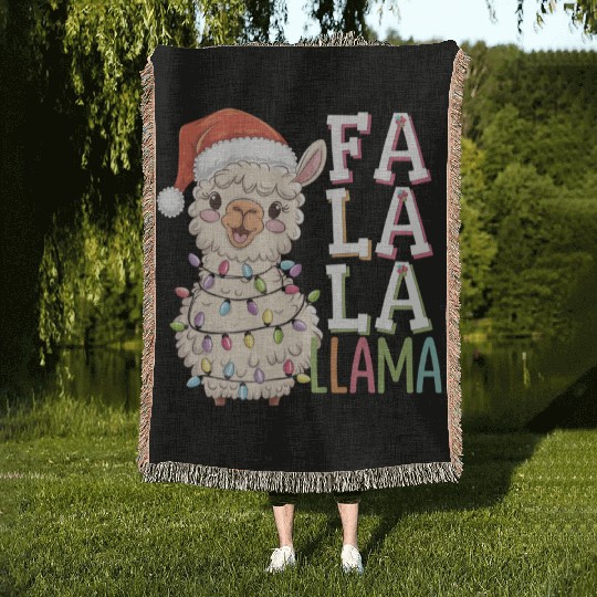 Fa La La Llama Woven Blankets