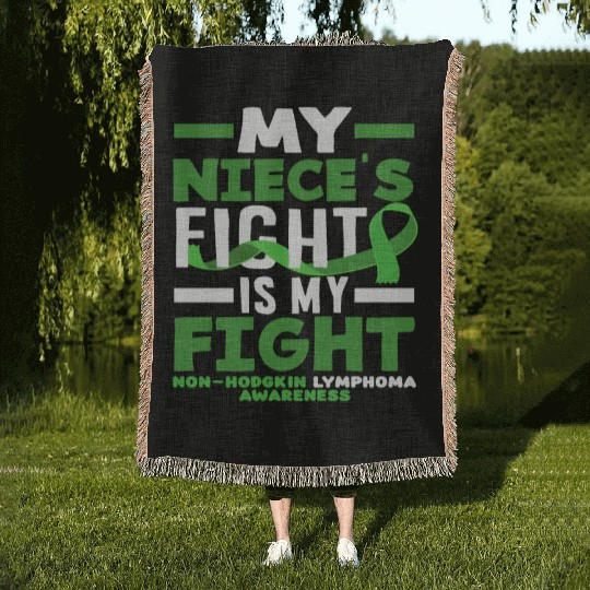 Non-Hodgkin Lymphoma Awareness My Niece Fight Woven Blankets