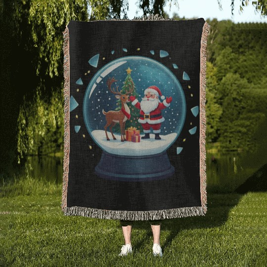 Snow Globe Surprise Woven Blankets