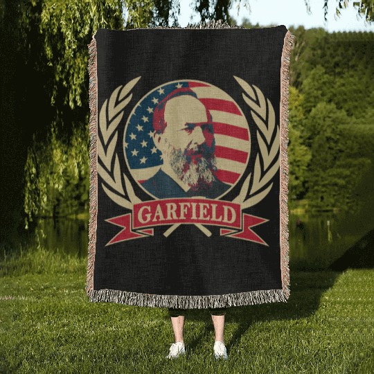 President James Abraham Garfield Woven Blankets