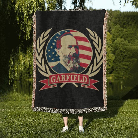 President James Abraham Garfield Woven Blankets