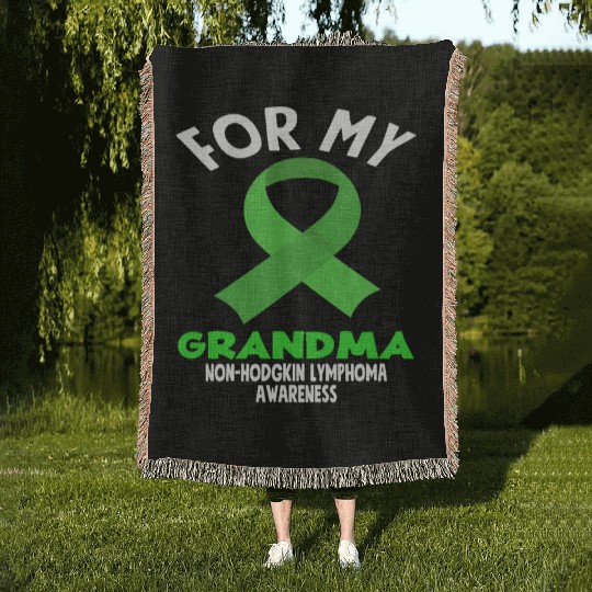 Non-Hodgkin Lymphoma Awareness For My Grandma Woven Blankets