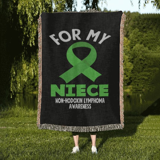 Non-Hodgkin Lymphoma Awareness For My Niece Woven Blankets