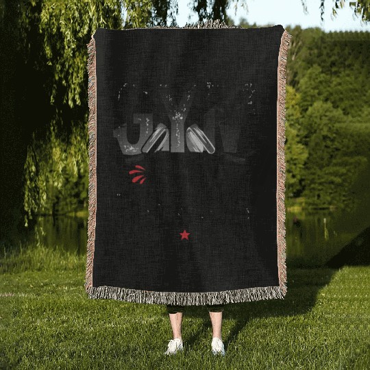 Gym is My Therapy - Motivational Fitness Design Woven Blankets