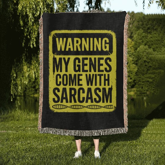 Sarcastic Genealogy DNA Test Genetics Biologist Woven Blankets