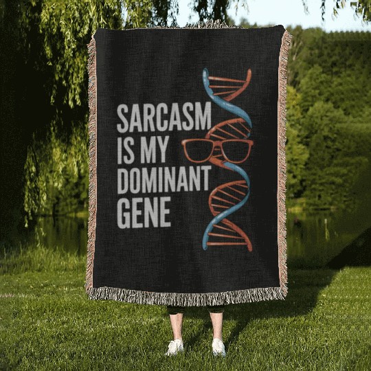 Sarcastic Genealogy DNA Test Genetics Biologist Woven Blankets