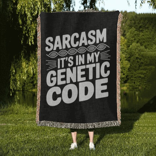 Sarcastic Genealogy DNA Test Genetics Biologist Woven Blankets