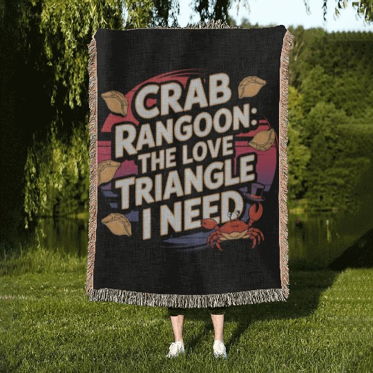 Crab Rangoon Lover American Chinese Sea Food Woven Blankets