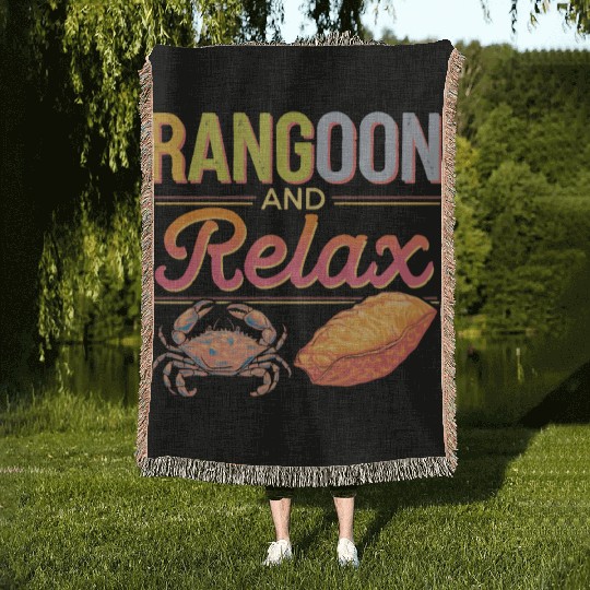 Crab Rangoon Lover American Chinese Sea Food Woven Blankets