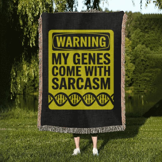 Sarcastic Genealogy DNA Test Genetics Biologist Woven Blankets