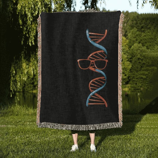 Sarcastic Genealogy DNA Test Genetics Biologist Woven Blankets