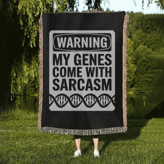 Sarcastic Genealogy DNA Test Genetics Biologist Woven Blankets