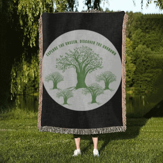 Green Tree Environmentalism Advocacy Woven Blankets