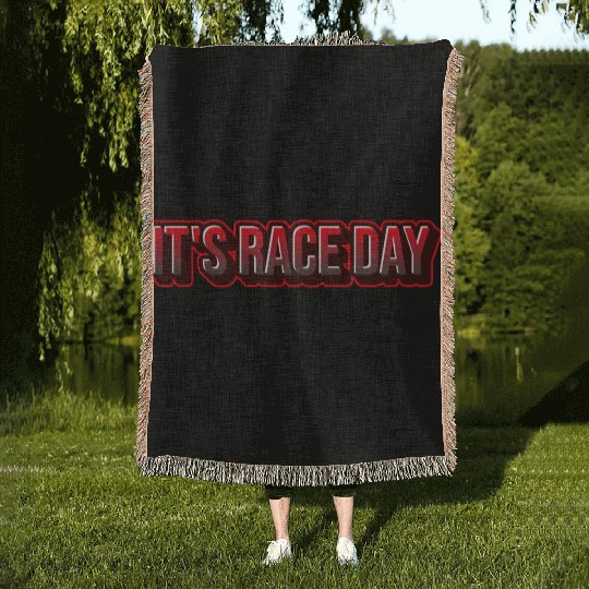 It's Race Day Woven Blankets