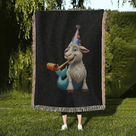 Party Animal Capricorn Woven Blankets