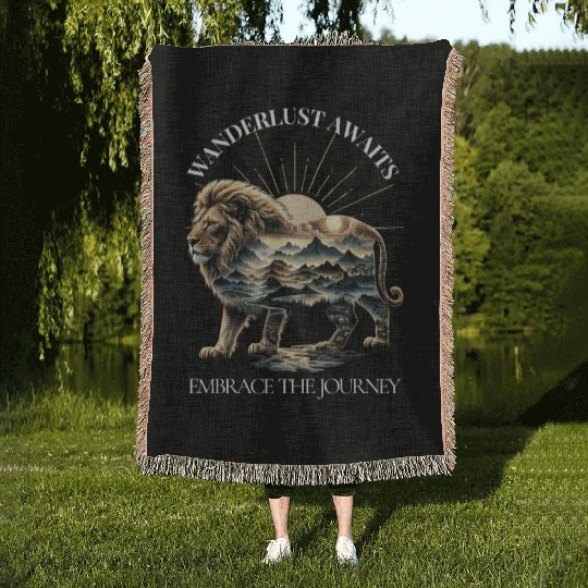 Wanderlust Awaits: Embrace the Journey Woven Blankets